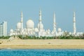 Abu Dhabi, United Arab Emirates, May 21, 2017: View of Sheikh Zayed Grand Mosque,